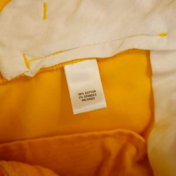 Banana‎ Republic 00P Stretch Petite Yellow Chino Pants Low Rise 27 / 24 Cotton - Picture 5 of 6